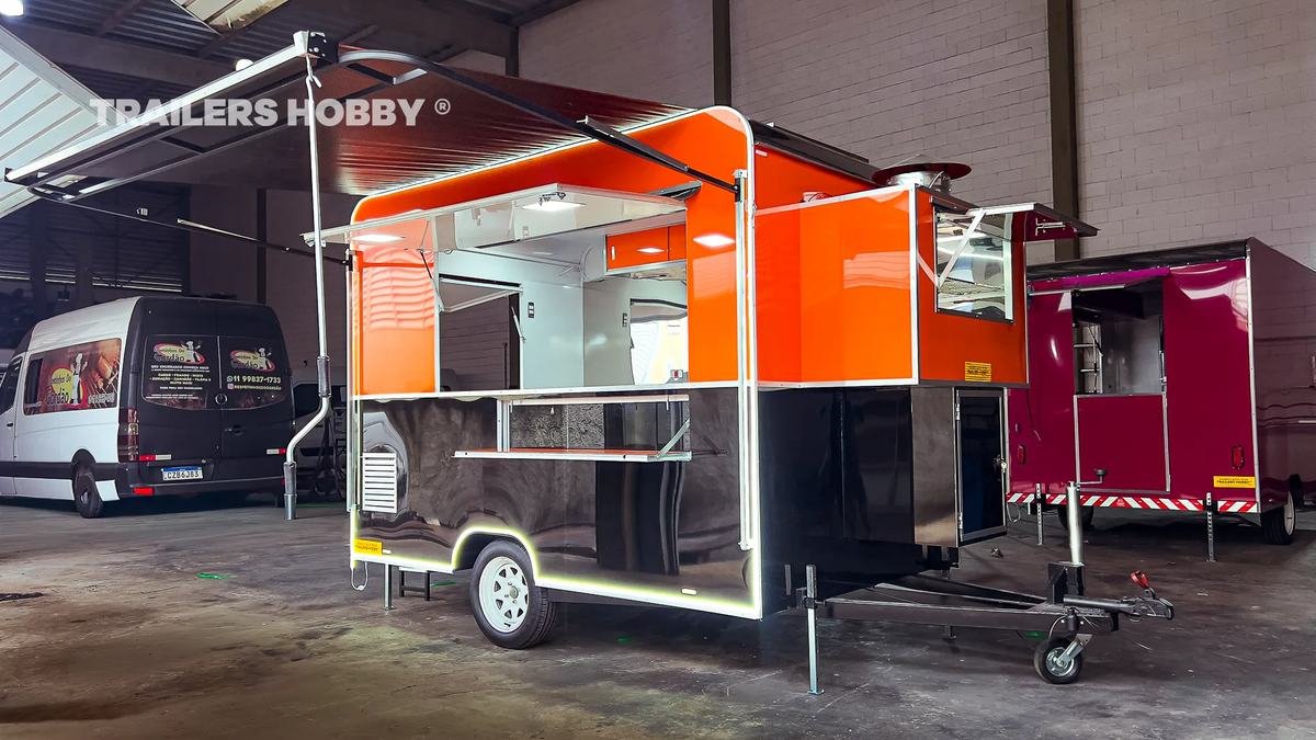 Trailer para churrasco pronto, fabricado pela Trailers Hobby