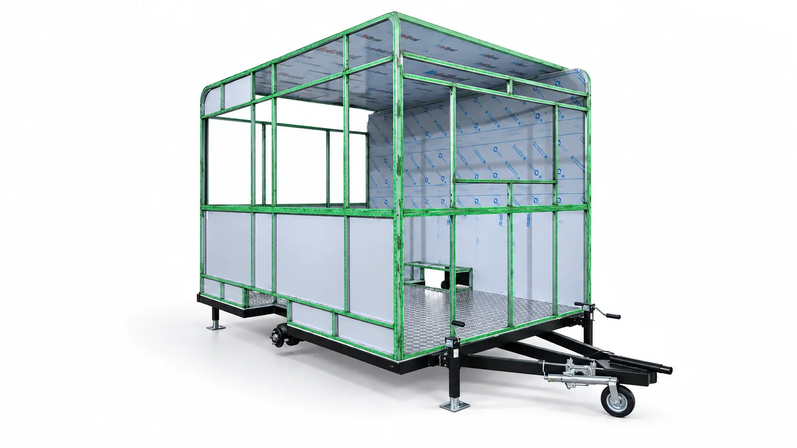 Estrutura de trailer Trailers Hobby com isolamento térmico